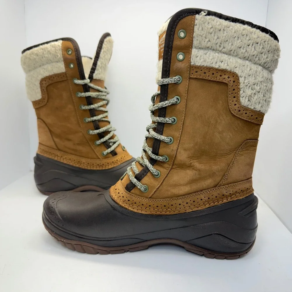 The North Face Shellista Boots Womens 9 Lace Luxe Brown Waterproof NF00CVX2